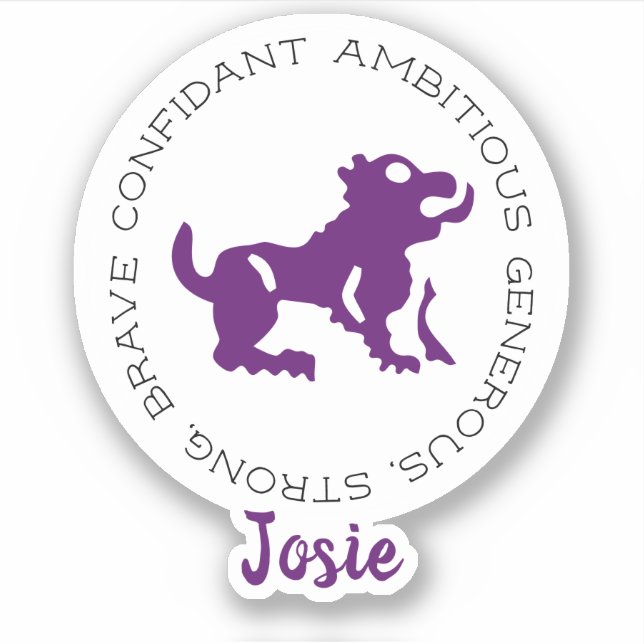 Leo Zodiac Star Sign Traits (Front)