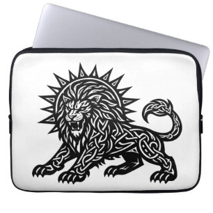 Leo Zodiac Sun‑Mane Lion BurnsInHell Laptop Sleeve