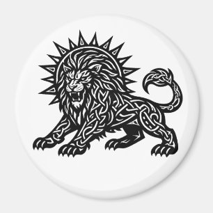 Leo Zodiac Sun‑Mane Lion   BurnsInHell Magnet