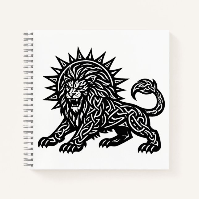 Leo Zodiac Sun‑Mane Lion | BurnsInHell Notebook (Front)