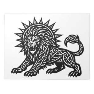 Leo Zodiac Sun‑Mane Lion BurnsInHell Notepad