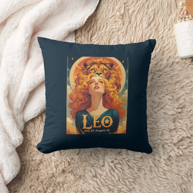 Leo Zodiac Sun Sign Lion Cushion (Blanket)