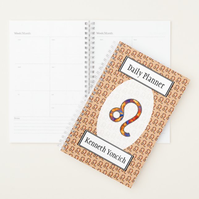 Leo Zodiac Symbol Element by Kenneth Yoncich Planner (Display)