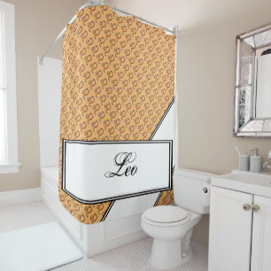 Leo Zodiac Symbol Element by Kenneth Yoncich Shower Curtain