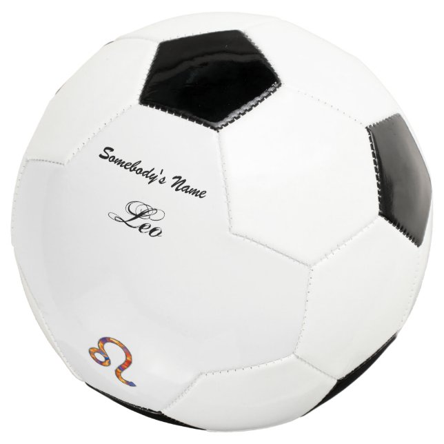 Leo Zodiac Symbol Element by Kenneth Yoncich Soccer Ball (Three Quarter)