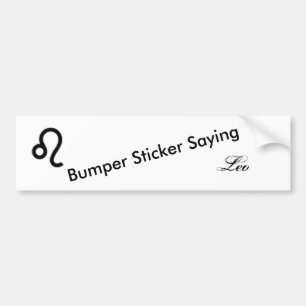 Leo Zodiac Symbol Standard by Kenneth Yoncich Bumper Sticker