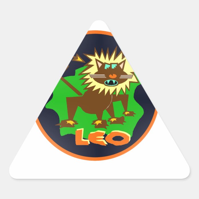 leo zodiac triangle sticker (Front)