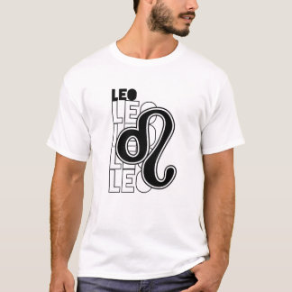 Leo Zodiac Typography Retro Vintage Astrology T-Shirt