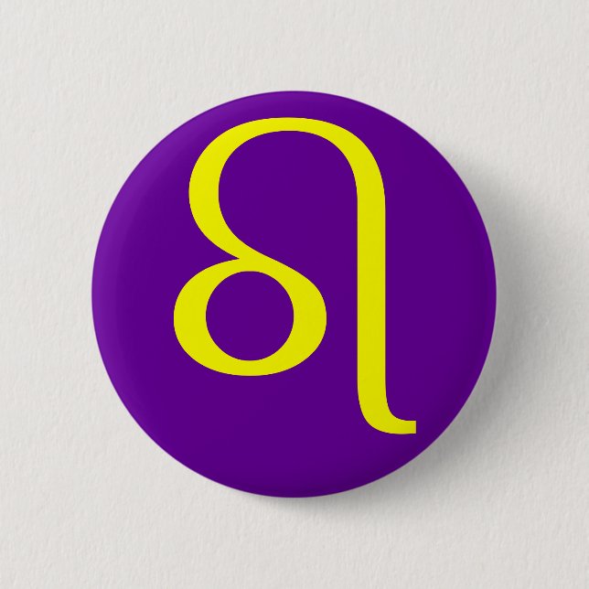 LEO, ZODIACAL SIGN 6 CM ROUND BADGE (Front)