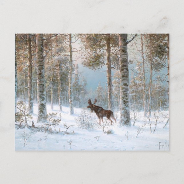 Leodinovich: Elk in the Forest Postcard (Front)