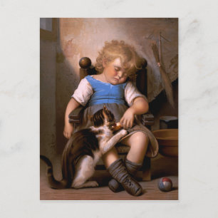 Léon Bazille Perrault - Unconscious Sleeper Postcard