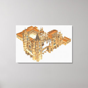 Leon Cathedral. Spain Canvas Print