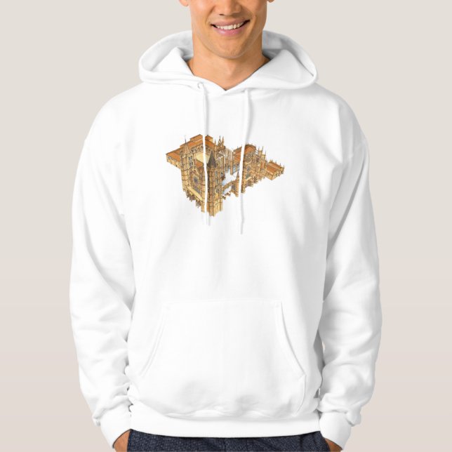 Leon Cathedral. Spain Hoodie (Front)