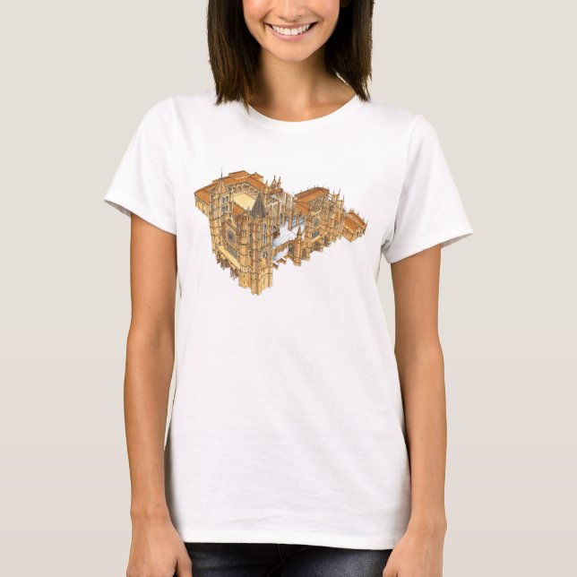 Leon Cathedral. Spain T-Shirt (Front)