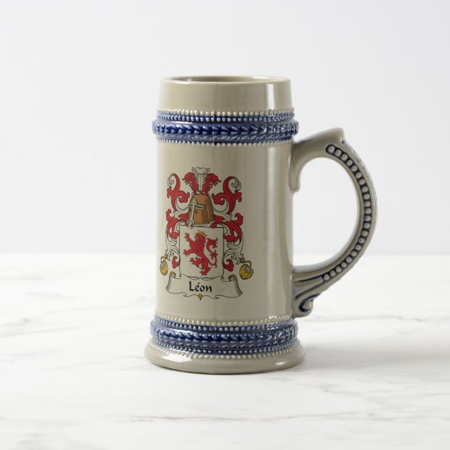 Leon Family Crest Beer Stein (Right)