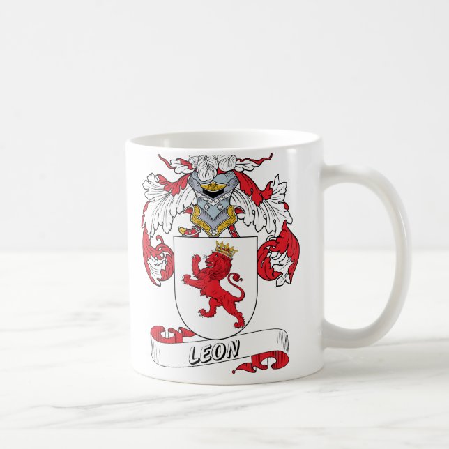 Leon Family Crest Coffee Mug (Right)