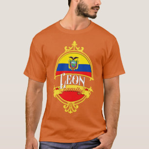 Leon Family Ecuador flag T-Shirt