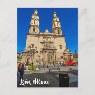 León, México, Cathedral Postcard
