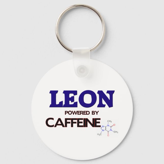 Leon powered by caffeine key ring (Front)