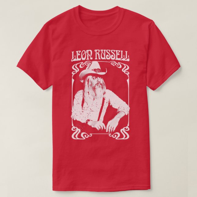 Leon Russell Retro 1970s Fan Design T-Shirt (Design Front)