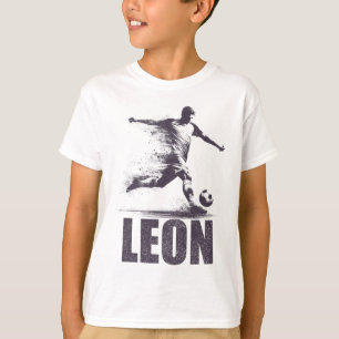 Leon Soccer Boys Personalized First Name Leon  T-Shirt