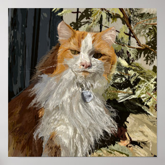Leon the Norwegian Forest Cat Poster