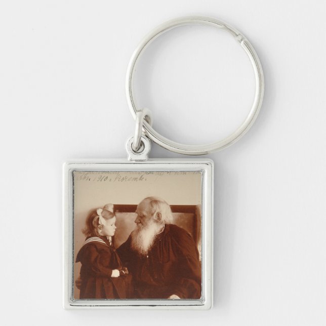Leon Tolstoy with his granddaughter, Tatiana Key Ring (Front)