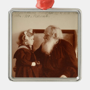 Leon Tolstoy with his granddaughter, Tatiana Metal Tree Decoration