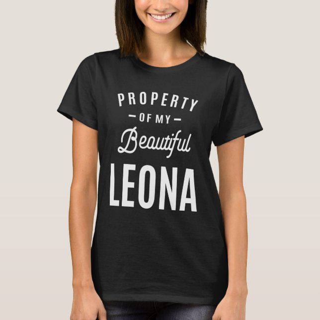Leona Personalised Name  T-Shirt (Front)