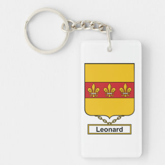 Leonard Family Crest Key Ring