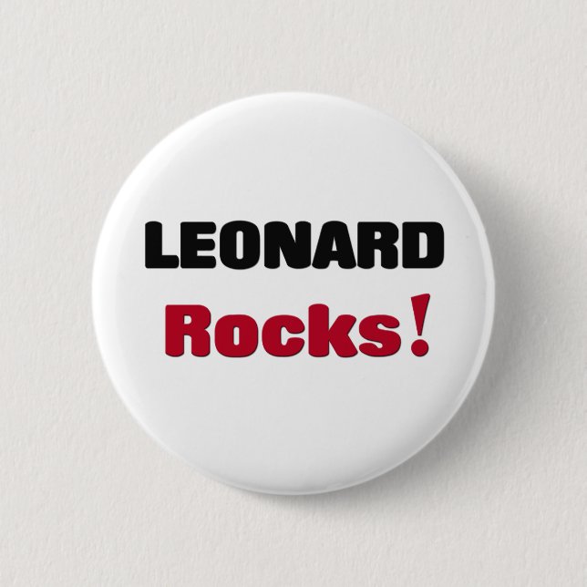 Leonard Rocks 6 Cm Round Badge (Front)