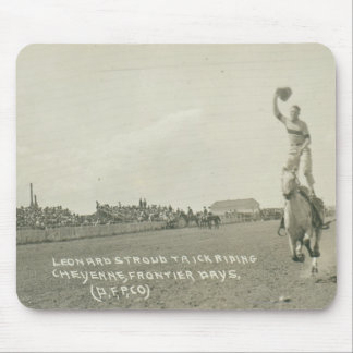 Leonard Stroud trick riding. Mouse Pad