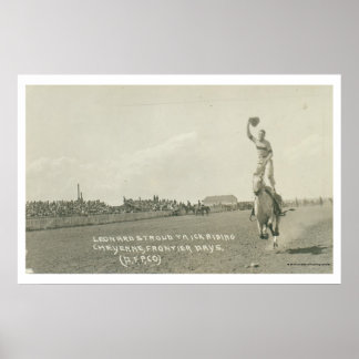 Leonard Stroud trick riding. Poster