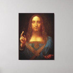 Leonardo da Vinci 1500 Salvator Mundi Fine Art Canvas Print