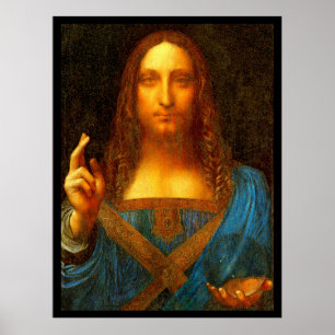 Leonardo da Vinci 1500 Salvator Mundi Fine Art  Poster