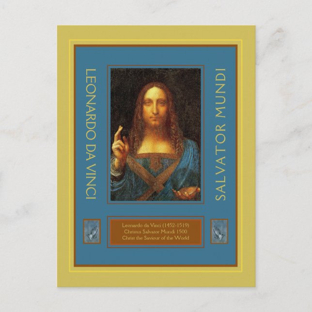 Leonardo da Vinci 1500 Salvator Mundi Postcard (Front)