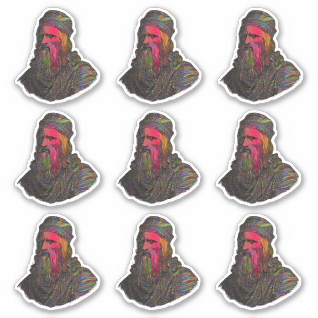 Leonardo Da Vinci Abstract Art Sticker Pack (Front)