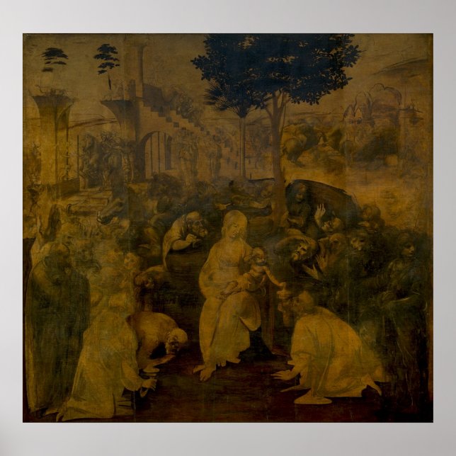 Leonardo da Vinci Adoration of the Magi Poster (Front)