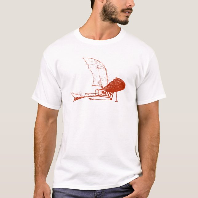 Leonardo da Vinci Aeroplane Flyer t-shirt (Front)