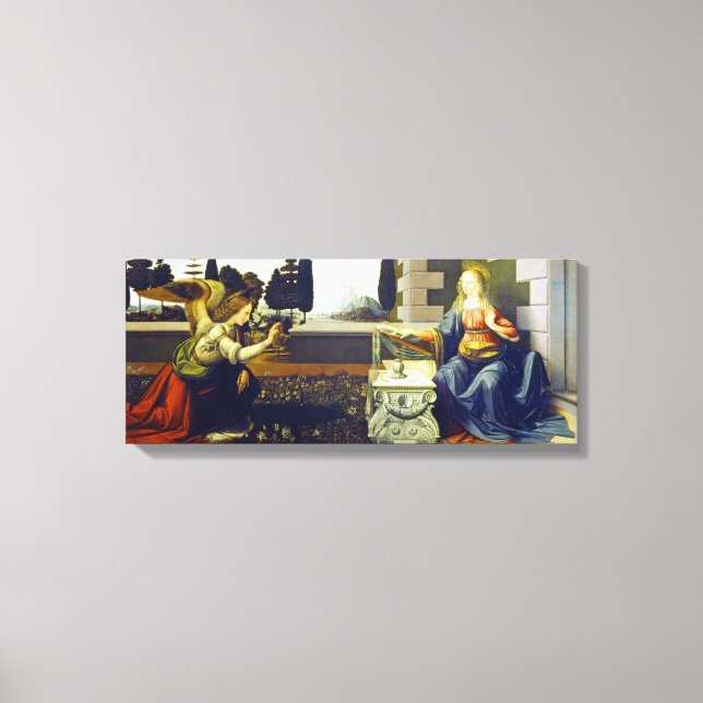 Leonardo da Vinci Annunciation Canvas Print (Front)