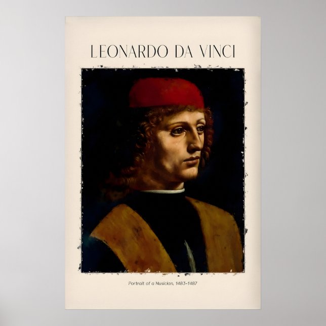 Leonardo da Vinci Art Print - Portrait of a (Front)