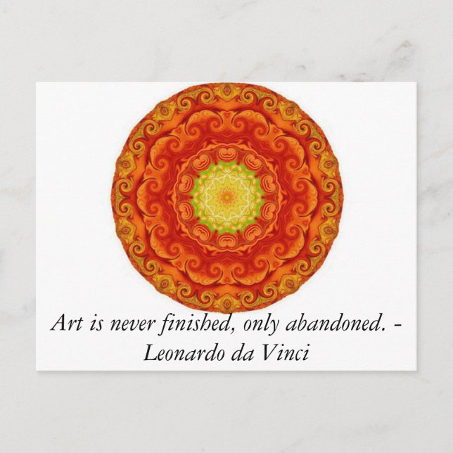 Leonardo da Vinci art quote Postcard (Front)