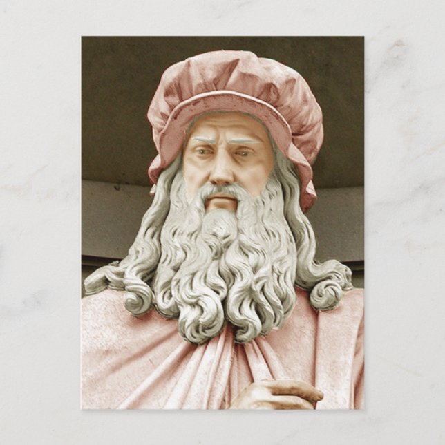 Leonardo da Vinci colourized wearing rose tights   Postcard (Front)