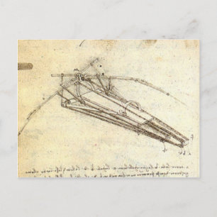 Leonardo da Vinci - Design for A Flying Machine Postcard