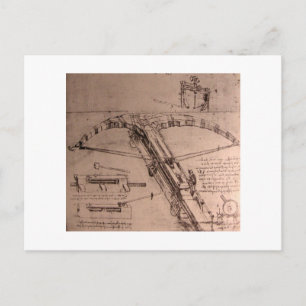 Leonardo da Vinci, design for an enormous crossbow Postcard
