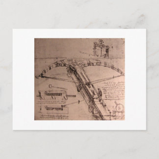 Leonardo da Vinci, design for an enormous crossbow Postcard