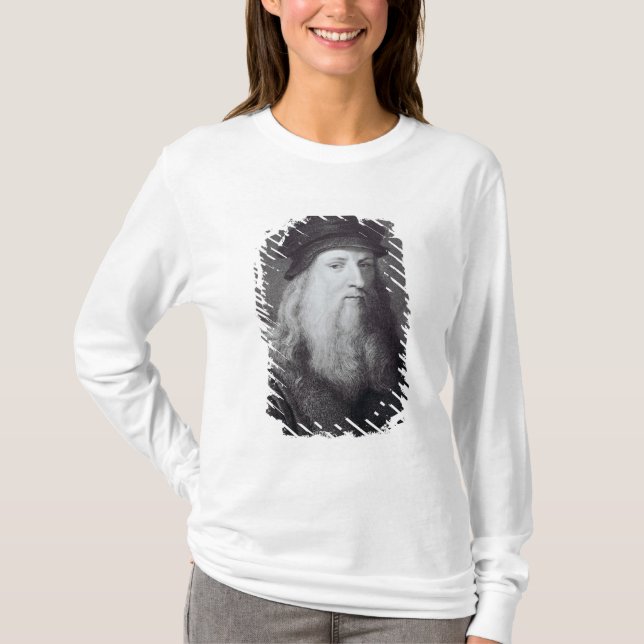Leonardo da Vinci, engraved by Raphael T-Shirt (Front)