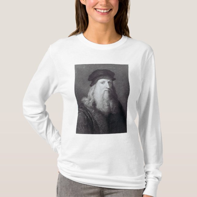 Leonardo da Vinci, engraved by Raphael T-Shirt (Front)