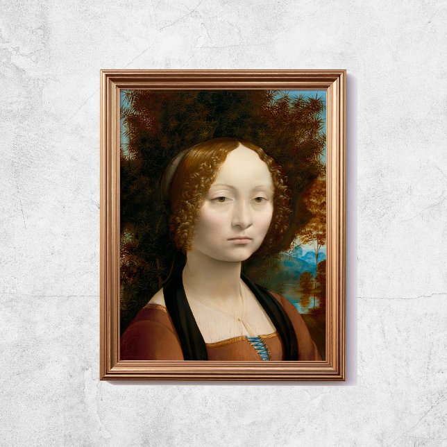 Leonardo Da Vinci Ginevra De Benci Old Famous Art Poster (Leonardo Da Vinci Ginevra De Benci Old Famous Art Poster
)