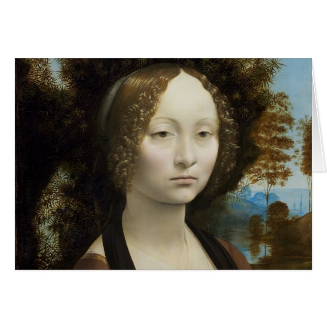 Leonardo Da Vinci Ginevra De' Benci Painting (Front Horizontal)
